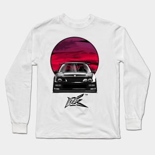 integra type r racecar lowered black Long Sleeve T-Shirt